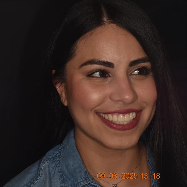 A young woman with a beautiful smile